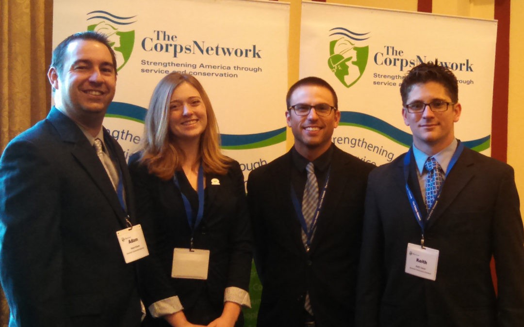 North Carolina Director Adam Shcerm, National Internship Associate Director Hannah Wendel, National Americorps Manager Brad Hunter, and California Director Keith Trainor at The Corps Network Conference, Washington DC, February 2015