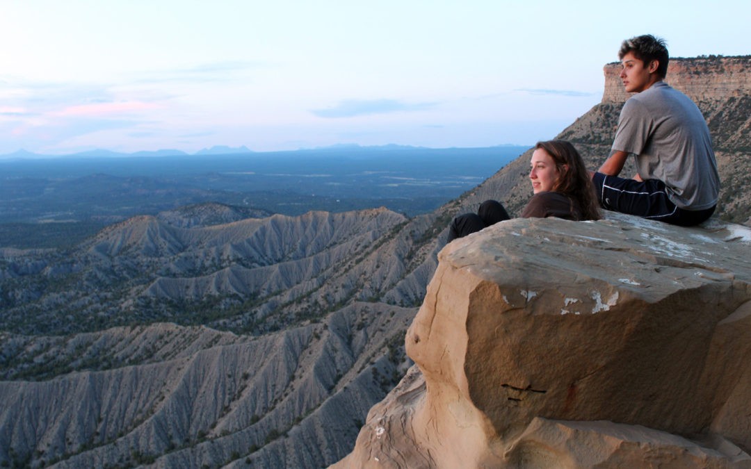 Corps members overlooking Mesa Verde