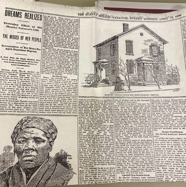 1896 Syracuse, NY newspaper about Harriet Tubman's home for the aged