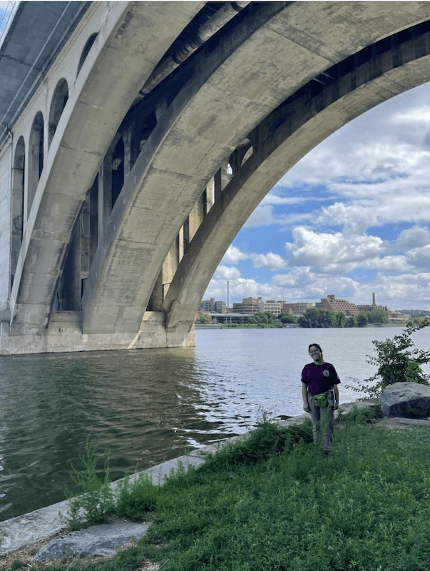 George Washington Memorial Parkway under bridge