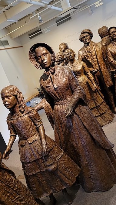 Bronze statues of slavery abolishment activists