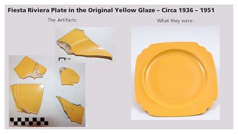 picture of archealogical fiesta riviera plate finds from 1936-1951