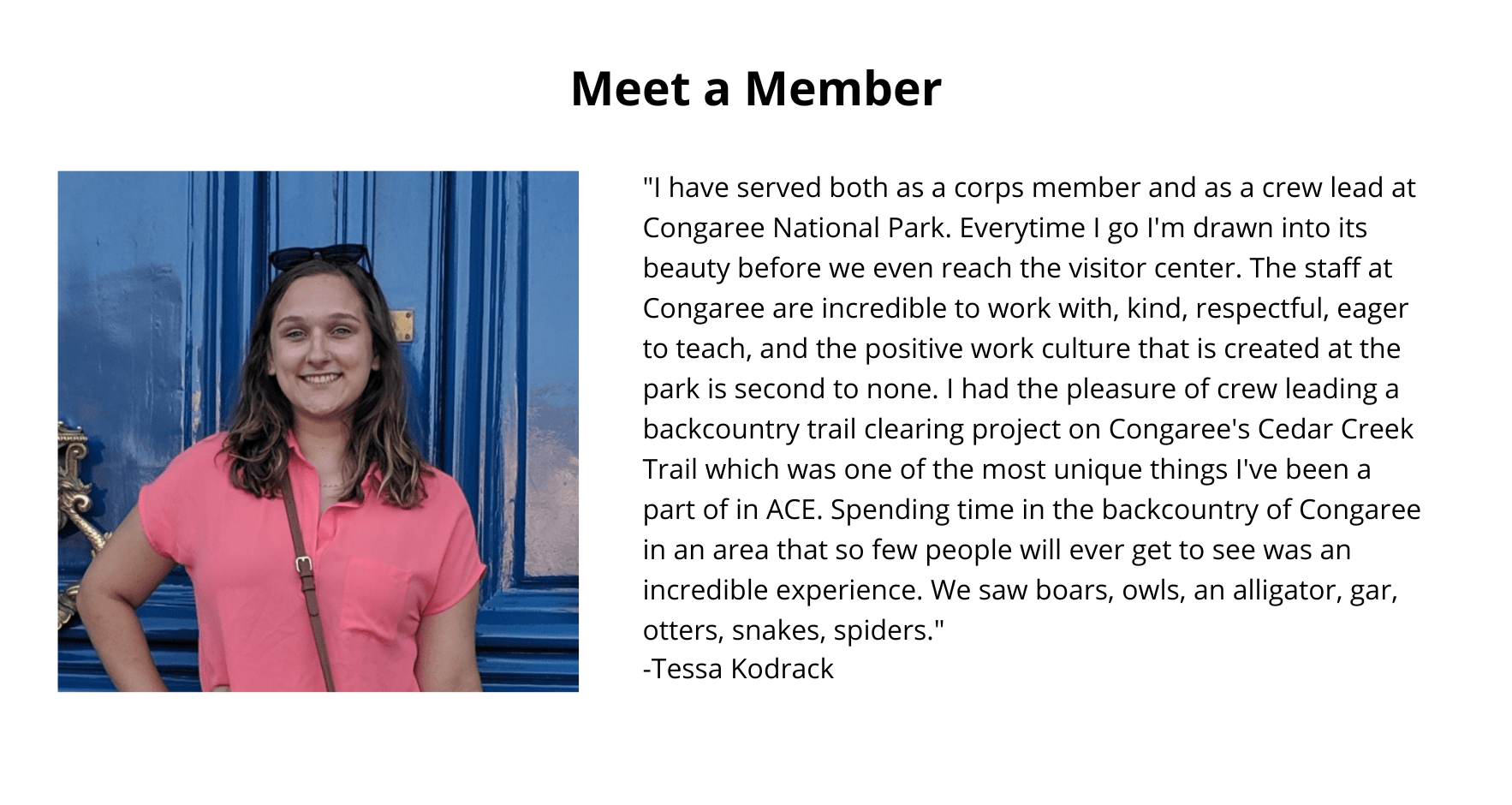 Meet a Member - Donation Page What your donation can get you