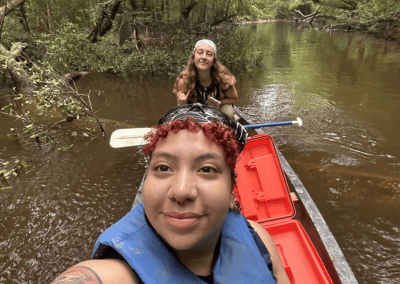 Two ACE members - canoe