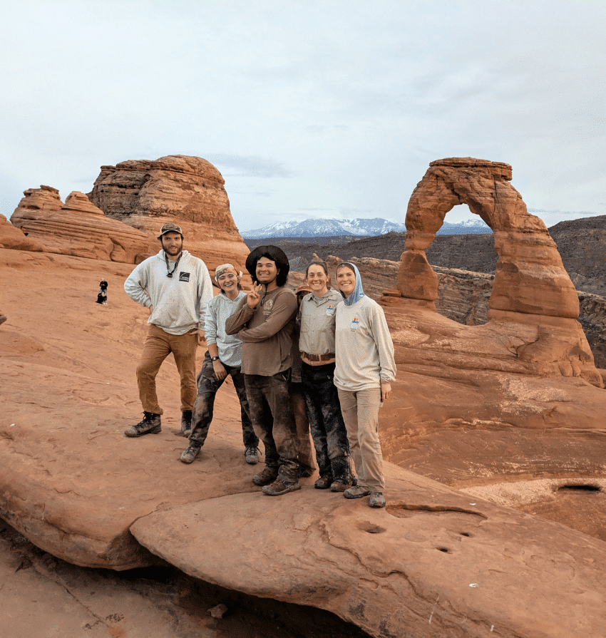ACE members at Arches National Park