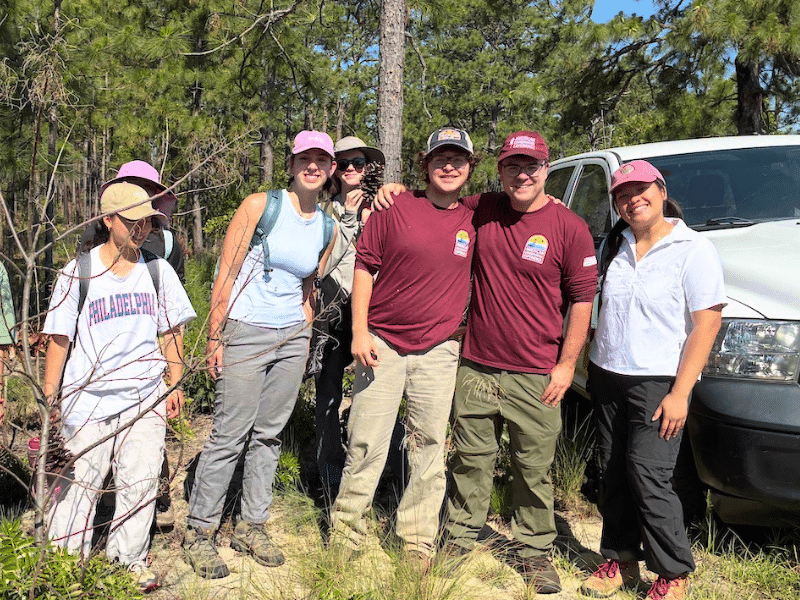Micah with volunteer group