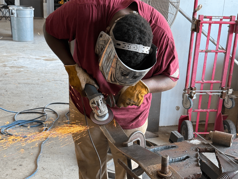 Eric using tools